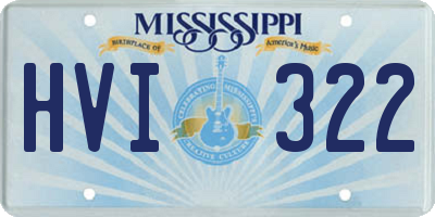 MS license plate HVI322