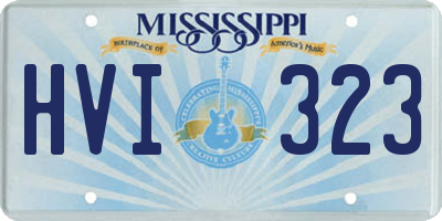 MS license plate HVI323