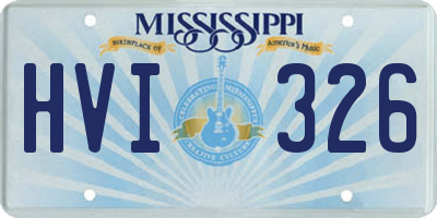 MS license plate HVI326