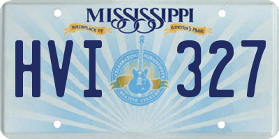 MS license plate HVI327