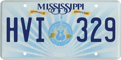 MS license plate HVI329