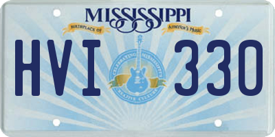 MS license plate HVI330