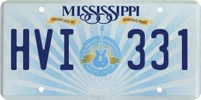 MS license plate HVI331