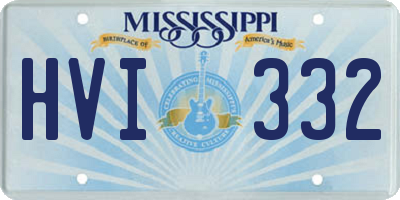 MS license plate HVI332