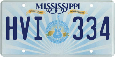 MS license plate HVI334