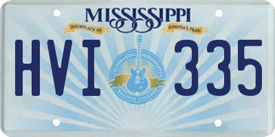 MS license plate HVI335