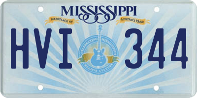 MS license plate HVI344