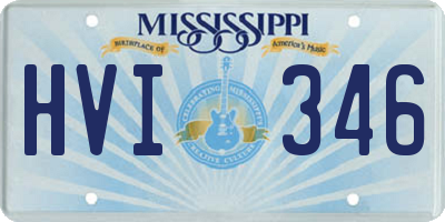 MS license plate HVI346