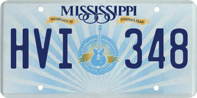 MS license plate HVI348