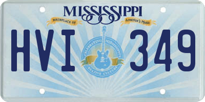 MS license plate HVI349