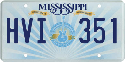MS license plate HVI351