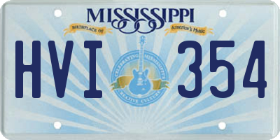 MS license plate HVI354