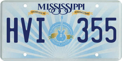 MS license plate HVI355