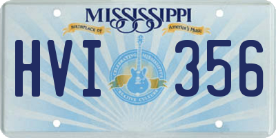 MS license plate HVI356
