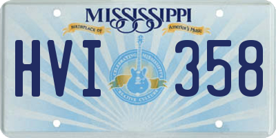 MS license plate HVI358