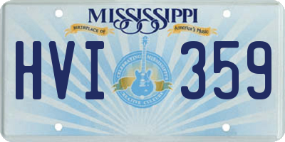 MS license plate HVI359