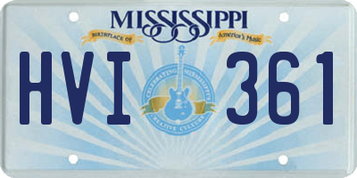 MS license plate HVI361