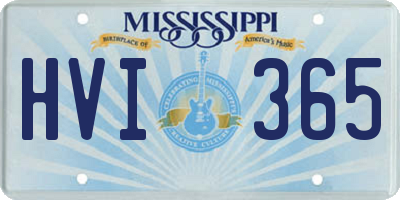 MS license plate HVI365