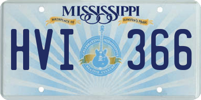 MS license plate HVI366