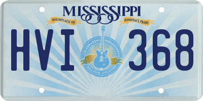 MS license plate HVI368