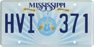 MS license plate HVI371