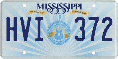 MS license plate HVI372