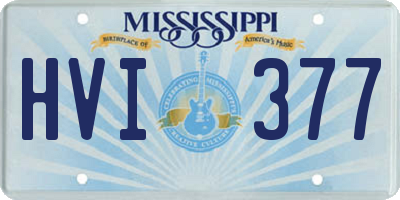 MS license plate HVI377