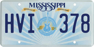 MS license plate HVI378