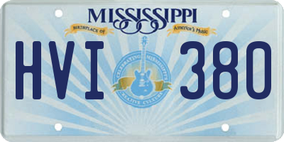 MS license plate HVI380