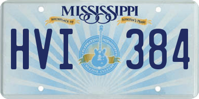 MS license plate HVI384