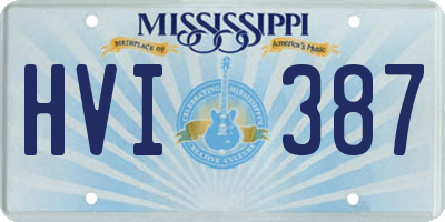 MS license plate HVI387