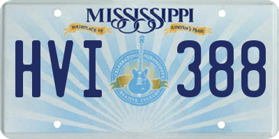 MS license plate HVI388
