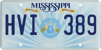 MS license plate HVI389