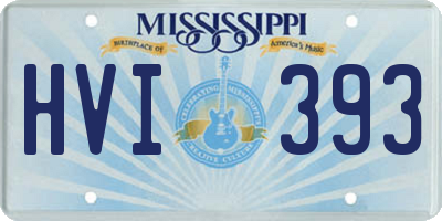 MS license plate HVI393