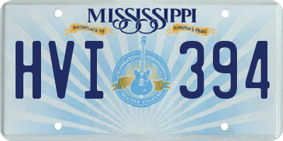MS license plate HVI394