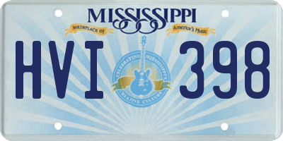 MS license plate HVI398