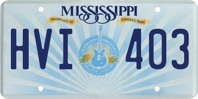 MS license plate HVI403