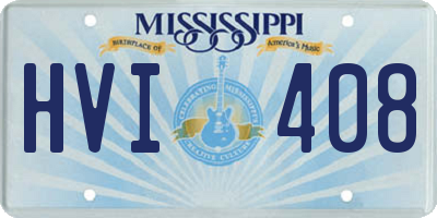 MS license plate HVI408