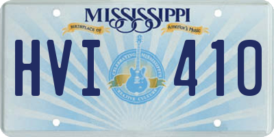 MS license plate HVI410