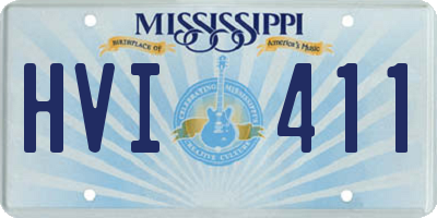 MS license plate HVI411