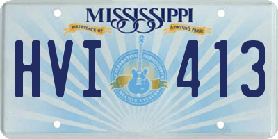 MS license plate HVI413