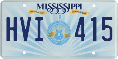 MS license plate HVI415