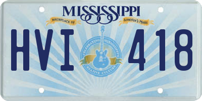MS license plate HVI418