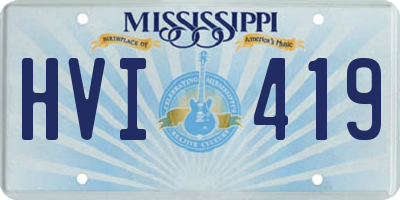 MS license plate HVI419