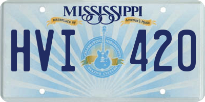 MS license plate HVI420