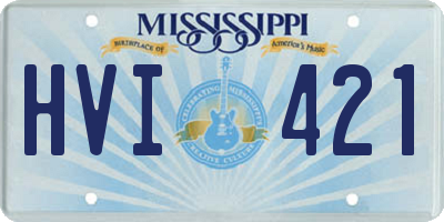 MS license plate HVI421
