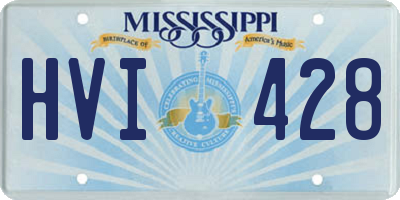 MS license plate HVI428