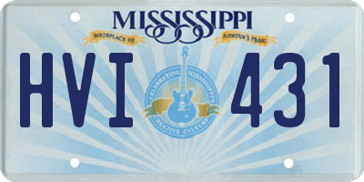 MS license plate HVI431