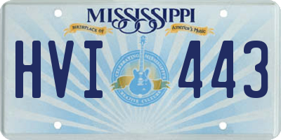 MS license plate HVI443