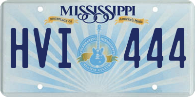 MS license plate HVI444